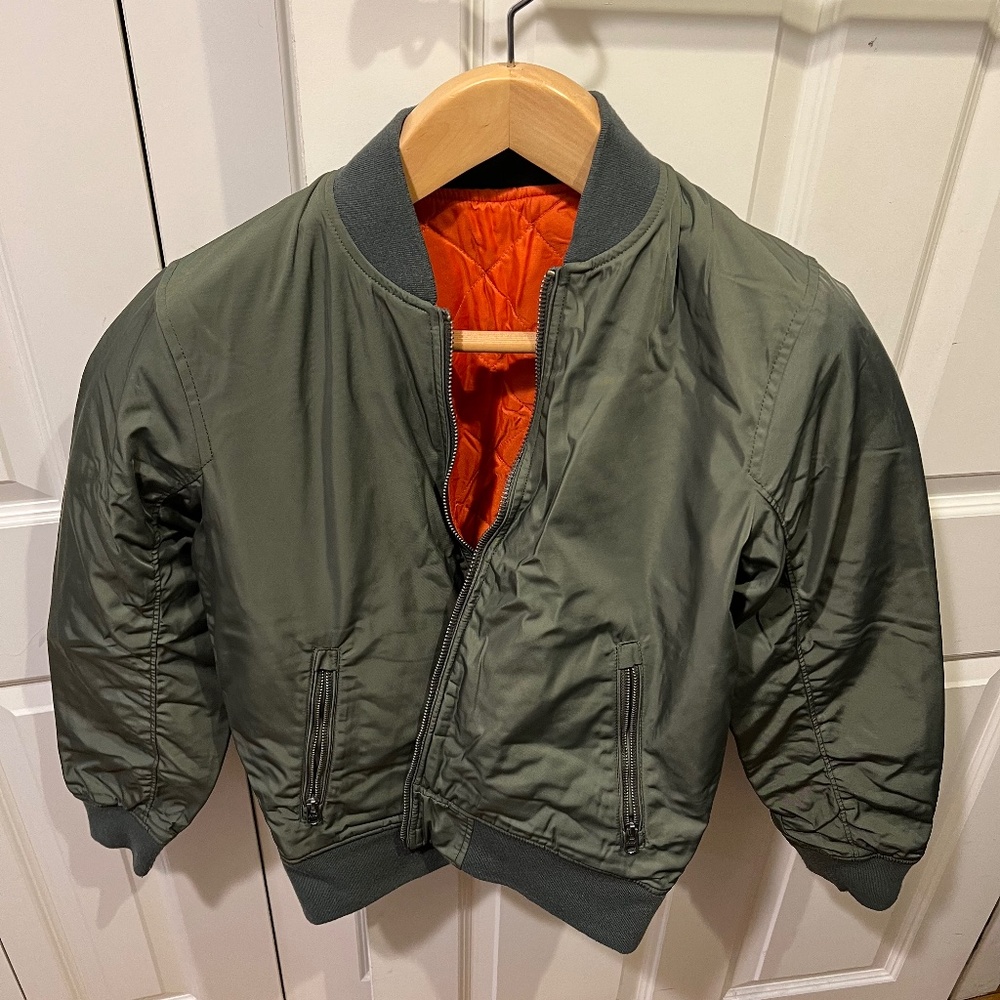 Abercrombie & Fitch Men's Reversible Bomber Jacket - Size Medium